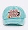 Beach Please Embroidery Cotton Cap