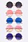 Pack of 12 Pieces Iconic Round Wavy Edge Oversize Sunglasses LA108-96204