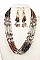 BEADED MULTI ROW SEEDS NECKLACE SET