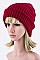 Trendy Double Layer Rib Knit Beanie Hat LA-EMH8587