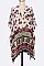 Floral Tribal Tassel Accent Kimono