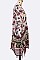 Floral Tribal Tassel Accent Kimono