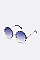 Iconic 2 Tone Wavy Edge Round Sunglasses