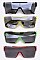 Pack of 12 Iconic Clear Color Temple Square Sunglasses Set
