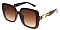Pack of 12 CHAIN LINK TEMPLE OVERSIZE SUNGLASSES