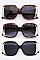 Pack of 12 Gold Trim Oversize Sunglasses Set