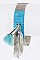 FEATHER & TASSEL CHARMS METAL CUFF