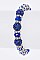 Pack of 12 Bright Crystal Beads Stretch Bracelet Set