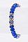 Pack of 12 Bright Crystal Beads Stretch Bracelet Set