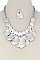 HAMMERED COIN DANGLE STATEMENT NECKLACE JYQNE-14169
