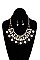 FRINGE FAUX PEARL BIB NECKLACE SET