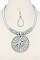 STYLISH WEAVE PENDANT METALLIC THREAD WRAPPED NECKLACE SET JY-JSN-2137