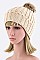 Chic Fur Pom Pom Beanie Hat LA-MM3003