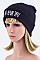 Stylish BAD HAIR DAY Print Knit Beanie LA-EMH8619
