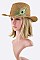 Festival Peacock Feather Embroidery Straw Panama Hat LAFHT3279