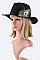 Festival Peacock Feather Embroidery Straw Panama Hat LAFHT3279