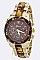 Stylish 2 Tone Fashion Chrono Watch LA-1486