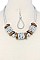 METALLIC SHORT STATEMENT NECKLACE JYJSN-2135