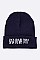 Stylish BAD HAIR DAY Print Knit Beanie LA-EMH8619