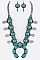 Fab Squash Blossom Western Necklace Set