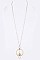 Stylish Pendulum Rings & Beads Pendant Necklace LA50-N7127
