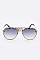 Rhinestones Aviator Bee Accent Gradient Sunglasses