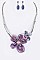 Iconic Enamel Flower Statement Necklace Set LA-YNE3322