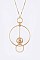 Stylish Pendulum Rings & Beads Pendant Necklace LA50-N7127