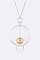 Stylish Pendulum Rings & Beads Pendant Necklace LA50-N7127