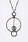 Stylish Pendulum Rings & Beads Pendant Necklace LA50-N7127