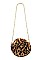ROUND ANIMAL PRINT CROSS BODY BAG