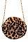 ROUND ANIMAL PRINT CROSS BODY BAG