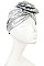 PACK OF 2 METALLIC FLORAL ACCENT TURBAN
