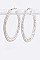 Large 63MM Rhinestone Rim Fashion Hoops