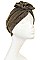 PACK OF 2 FASHION ROSE ACCENT TURBAN