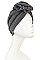 PACK OF 2 FASHION ROSE ACCENT TURBAN
