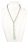 TEARDROP PENDANT GLASS BEAD NECKLACE