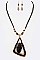 Beaded Geo Pendant Iconic Necklace Set LANE5344