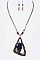 Beaded Geo Pendant Iconic Necklace Set LANE5344