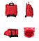 QUILTED DESIGN FASHION TRAVEL LUGGAGE WITH CHAIN ACCENT