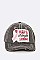 VINTAGE WASH PINK RIBBON COURAGE PATCH CAP