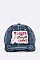 VINTAGE WASH PINK RIBBON COURAGE PATCH CAP