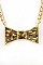 BOW CAMO PRINT PENDANT NECKLACE SET
