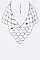Trendy Metal Net Collar Necklace Set LA-161307Z