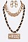 Chunky Chain QUEEN Pendant Statement Necklace Set