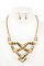 CHEVRON BIB NECKLACE SET