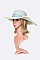 Trendy 2 Tone Straw Floppy Hat