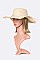 Straw Floral Print Floppy Hat