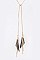 DRAW STRING DOUBLE TASSEL NECKLACE