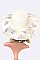 Straw Floral Print Floppy Hat